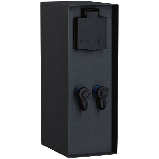 Pistorasiapylväs Paulmann Plug & Shine Rio, IP44, antrasiitti