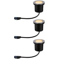 LED-terassivalaisinsarja Paulmann Plug &amp; Shine Floor, IP67, 2200K, 3x4.5W, antrasiitti