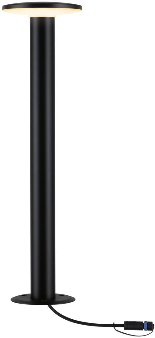 LED-pollarivalaisin Paulmann Plug & Shine Plate, IP44, 2200K, 7W, antrasiitti