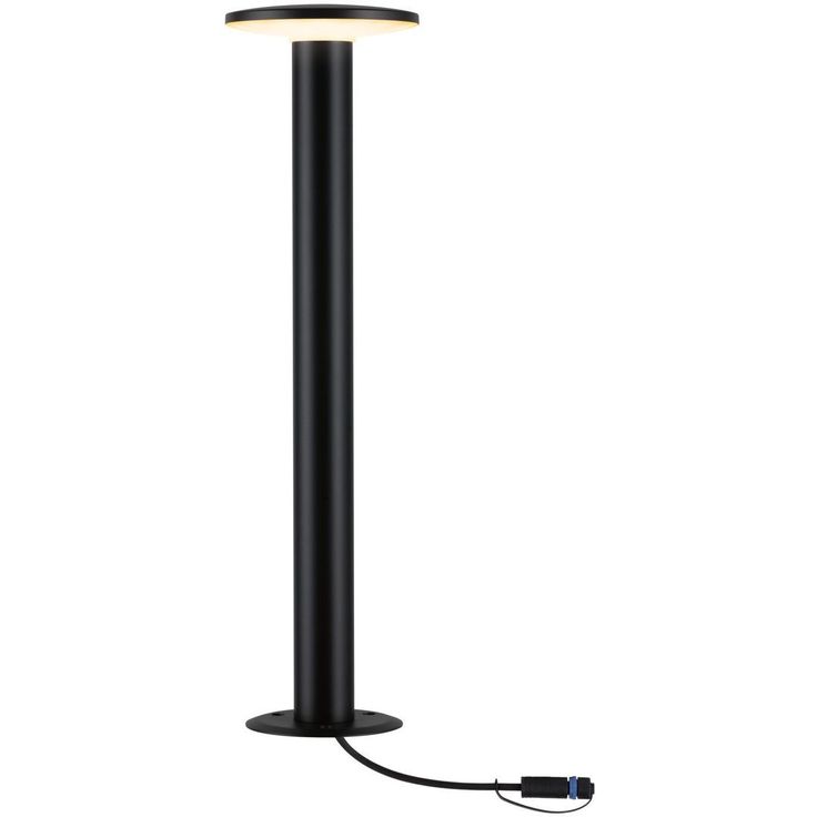LED-pollarivalaisin Paulmann Plug & Shine Plate, IP44, 2200K, 7W, antrasiitti