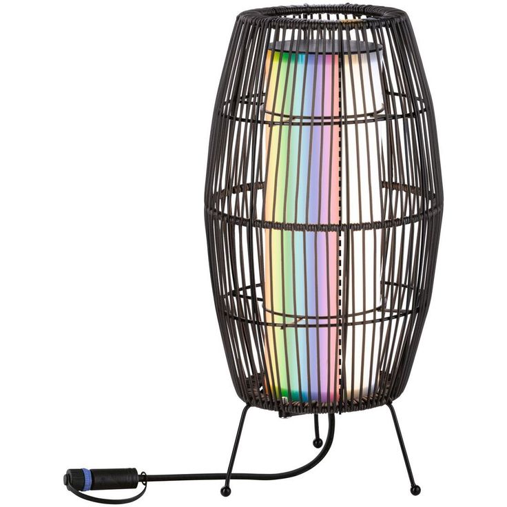 LED-ulkovalaisin Paulmann Plug & Shine Basket, Smart Home Zigbee 3.0, IP44, RGBW, musta
