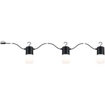 LED-valoketju Paulmann Plug &amp; Shine Tubs, IP44, 3000K, 3x2W, antrasiitti
