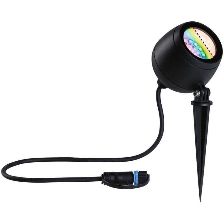 LED-puutarhaspotti Paulmann Plug & Shine Kikolo, Smart Home Zigbee 3.0, IP65, RGBW+, antrasiitti
