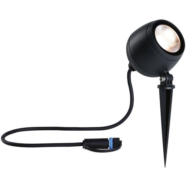 LED-puutarhaspotti Paulmann Plug & Shine Kikolo, 60°, IP65, 3000K, korroosionkestävä, antrasiitti