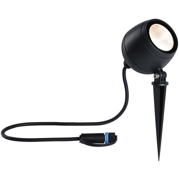LED-puutarhaspotti Paulmann Plug & Shine Kikolo, 20°, IP65, 3000K, korroosionkestävä, antrasiitti