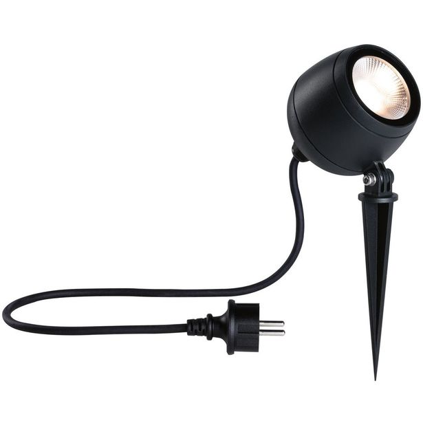 LED-puutarhaspotti Paulmann Kikolo, IP65, 90mm, 3000K, 60°, antrasiitti