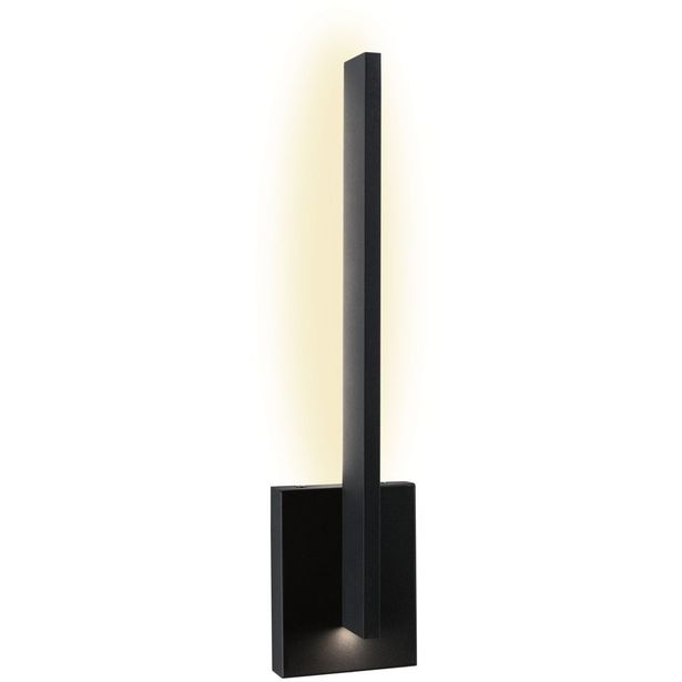 LED-ulkoseinävalaisin Paulmann Levka, IP44, 3000K, antrasiitti