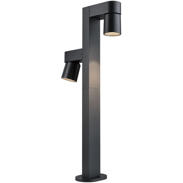 LED-pollarivalaisin Paulmann Kimu, 2-osainen, IP44, 82.2cm, 3000K, antrasiitti