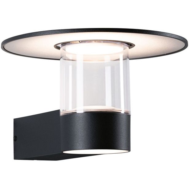 LED-ulkoseinävalaisin liiketunnistimella Paulmann Sienna, IP44, 3000K, korroosionkestävä, antrasiitti