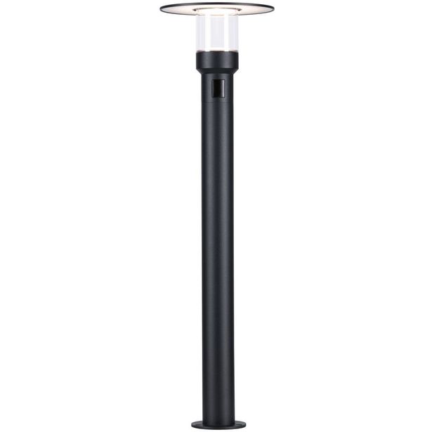 LED-pollarivalaisin liiketunnistimella Paulmann Sienna, 78cm, IP44, 3000K, korroosionkestävä, antrasiitti