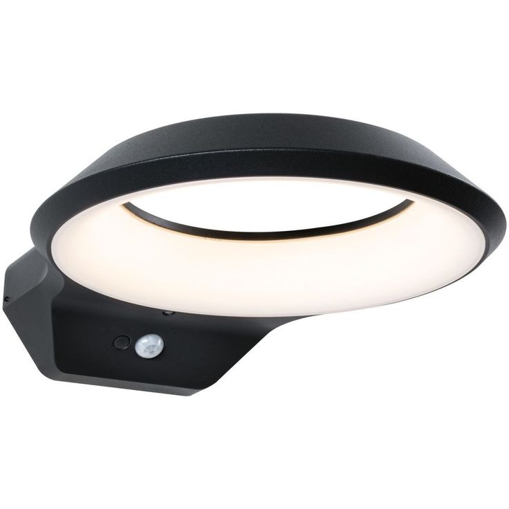 LED-ulkoseinävalaisin liiketunnistimella Paulmann Anela, IP44, 3000K, antrasiitti