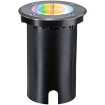 LED-terassivalaisin Paulmann Floor, Smart Home Zigbee 3.0, IP67, 11cm, RGBW+, harjattu rauta