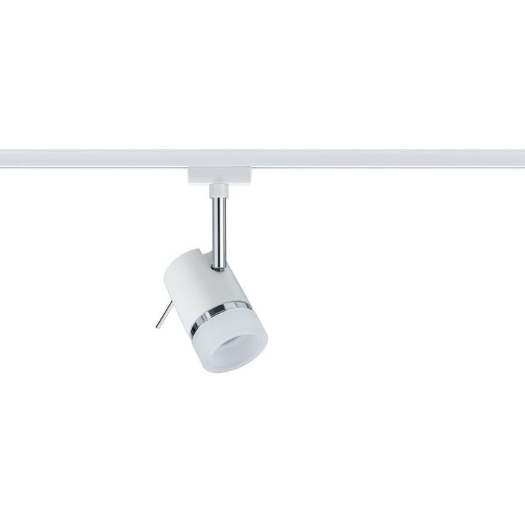 LED-spottivalaisin kiskoon Paulmann URail Pipe, GU10, max.10W, himmennettävä, valkoinen/kromi