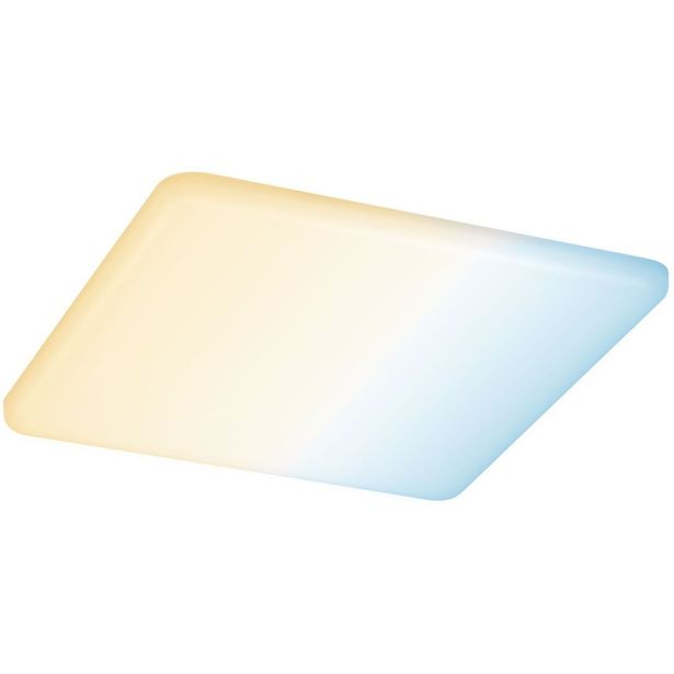 Upotettava LED-paneeli Paulmann Veluna, Smart Home Zigbee 3.0, IP44, 18.5x18.5cm, 14W, säädettävä värilämpötila, himmennettävä