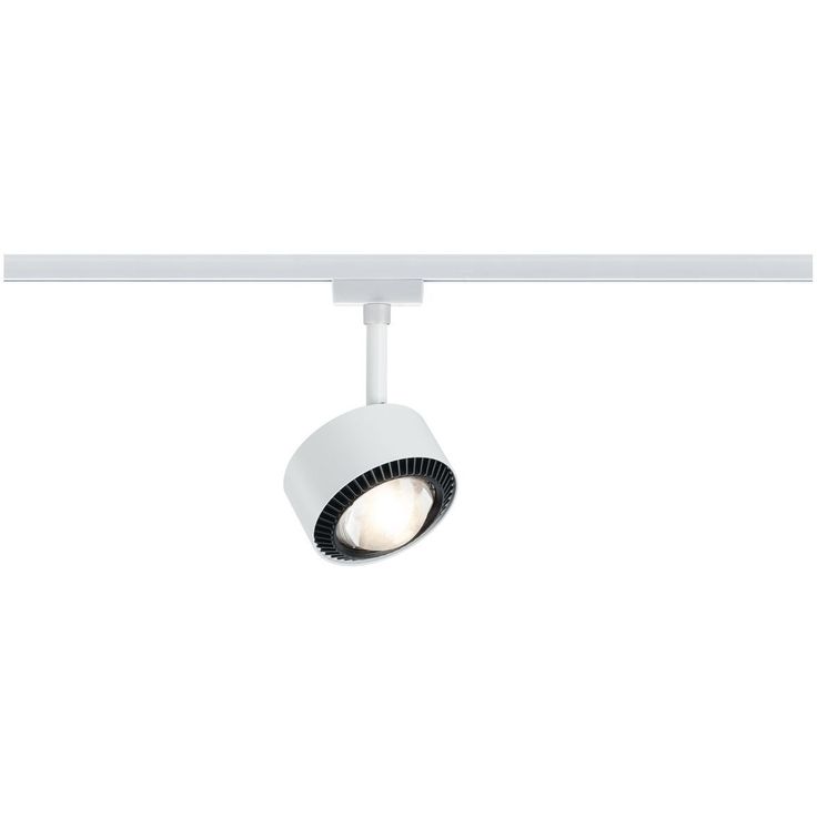 LED-spottivalaisin kiskoon Paulmann URail Aldan, 2700K, himmennettävä, valkoinen/musta