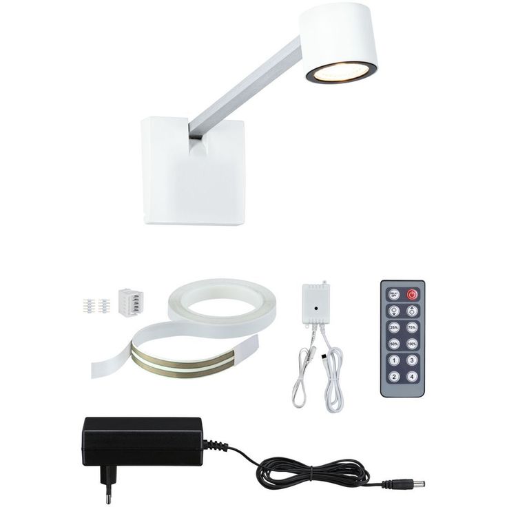 LED-tauluvalaisin Paulmann Adelia, 8.5cm, 2700K, 370lm, 230/24V, 4.5W, himmennettävä, harjattu alumiini