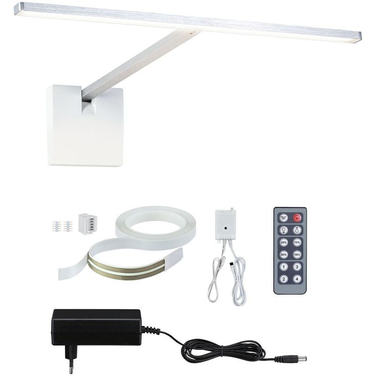 LED-tauluvalaisin Paulmann Xana, 35.3cm, 2700K, 420lm, 230/24V, 5.5W, himmennettävä, harjattu alumiini