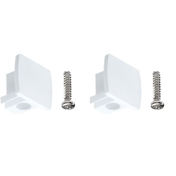 Päätykappaleet Paulmann URail 13x21mm pari valkoinen