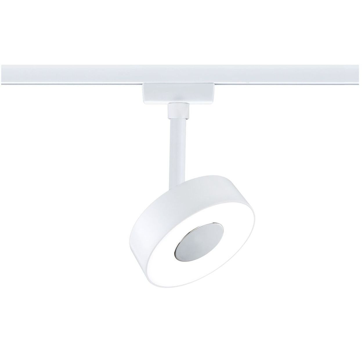 LED-spottivalaisin kiskoon Paulmann URail Circle Ø100mm 3-Step-Dim 220lm 5W 4000K himmennettävä signaalivalkoinen