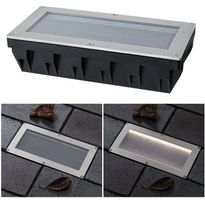 LED-maavalaisin aurinkokennolla Paulmann Sorea, IP67, 200x100mm, 3000K, 0.3W, 16lm, 3.7V, hämäräkytkimellä, ABS/polykarbonaatti/ruostumaton teräs
