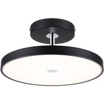 LED-kattovalaisin Paulmann Hildor, Smart Home Zigbee 3.0, 2700K, himmennettävä, mattamusta/kromi