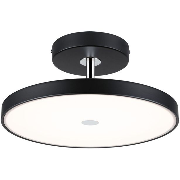 LED-kattovalaisin Hildor, 2700K, himmennettävä, mattamusta/kromi