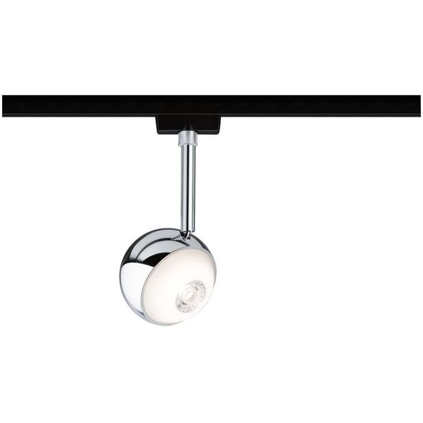 LED-spottivalaisin kiskoon Paulmann URail Capsule II, 6.3W, 2700K, himmennettävä, mattamusta/kromi