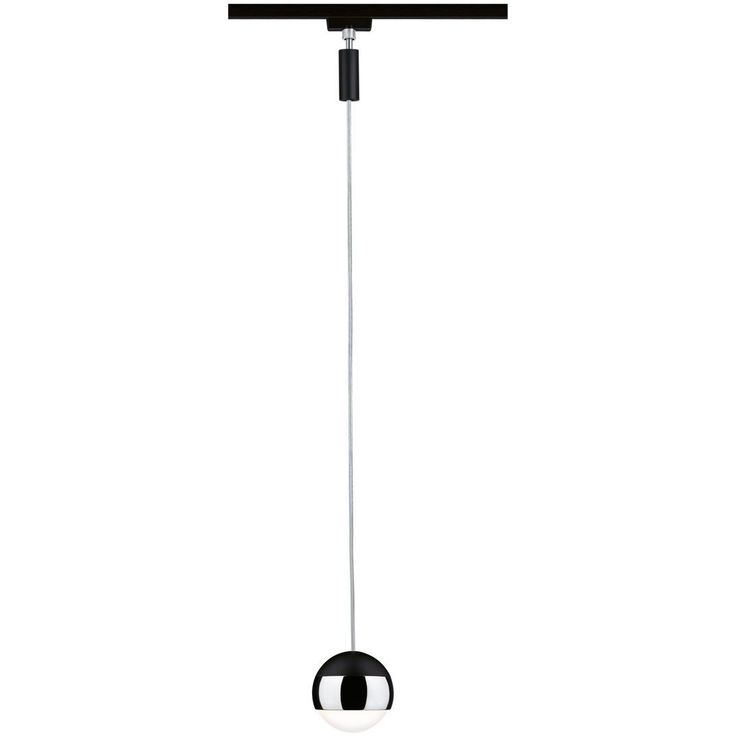LED-riippuvalaisin kiskoon Paulmann Urail Capsule II, 6.3W, 2700K, himmennettävä, mattamusta/kromi