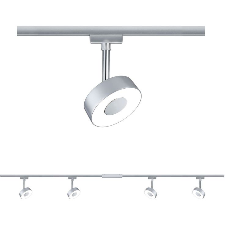 Kiskovalaisinsetti Paulmann URail Circle Basic 4x222lm 4x5.3W LED 2700K mattakromi