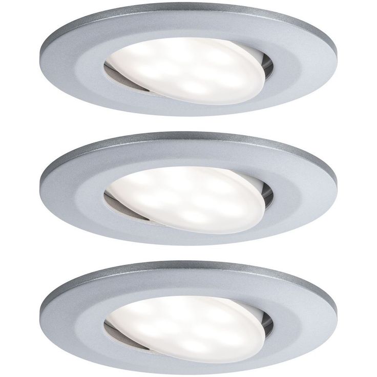Upotettava LED-valaisin Paulmann Calla, 3kpl, IP65, Ø90mm, 5.2W, 460lm, 4000K, himmennettävä, mattakromi