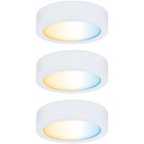 LED-kalustevalaisin Paulmann Clever Connect Disc, 3kpl, säädettävä värilämpötila, mattavalkoinen