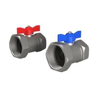 Sulkuventtiili Tycroc TSL-VA1 1,1/4”sisä - 1”sisä, niklattu messinki, L=60mm, 2kpl