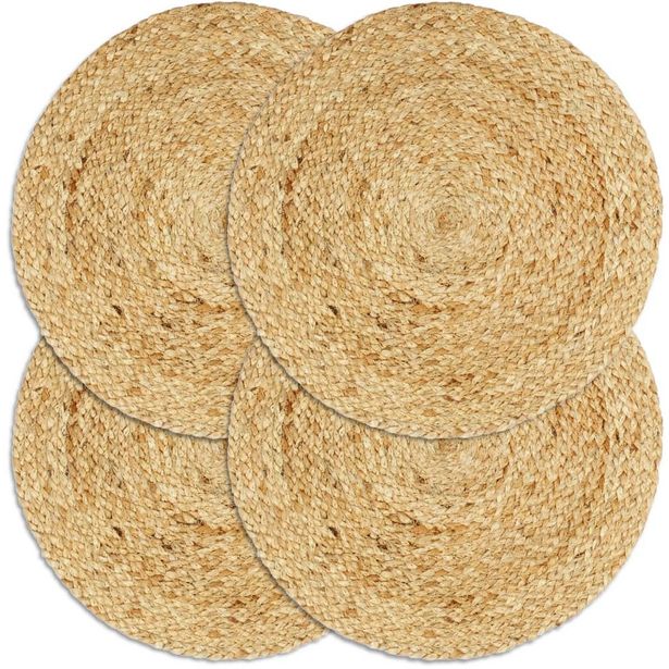 Tabletit 4 kpl luonnollinen 38 cm pyöreä juutti_1