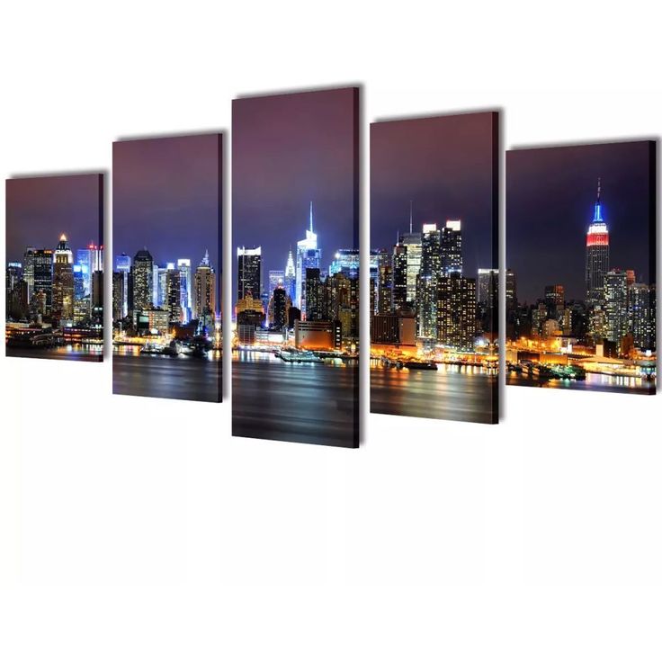Taulusarja new york taivaanranta monivärinen 200 x 100 cm_1