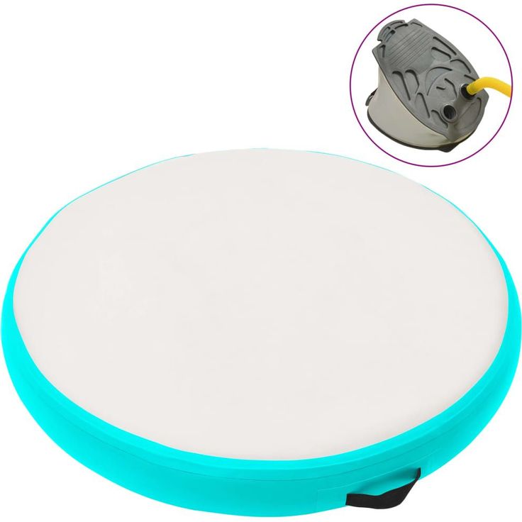 Täytettävä voimistelumatto pumpulla 100x100x20 cm PVC vihreä