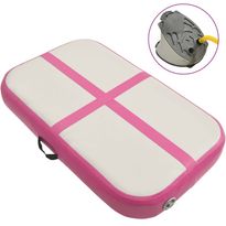 Täytettävä voimistelumatto pumpulla 60x100x20 cm PVC pinkki