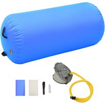Täytettävä voimistelurulla pumpulla 120x90 cm PVC sininen