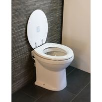 WC-istuin Tecma Prestige 45, silppuripumpulla, valkoinen