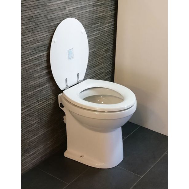 WC-istuin Tecma Prestige 45, silppuripumpulla, valkoinen