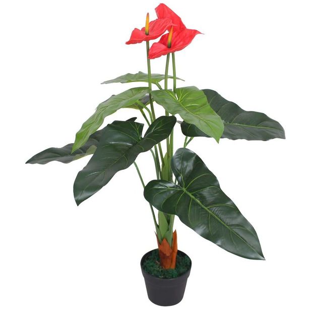 Tekokukka ruukulla flamingokukka 90 cm punainen ja keltainen_1