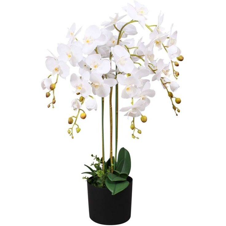 Tekokukka ruukulla orkidea 75 cm valkoinen_1