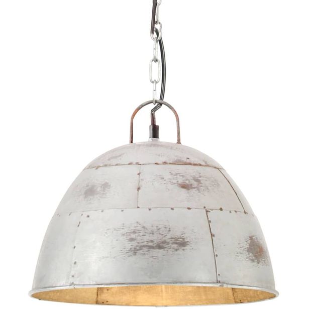 Teollistyylinen riippuvalaisin 25 w hopea pyöreä 31 cm e27_1