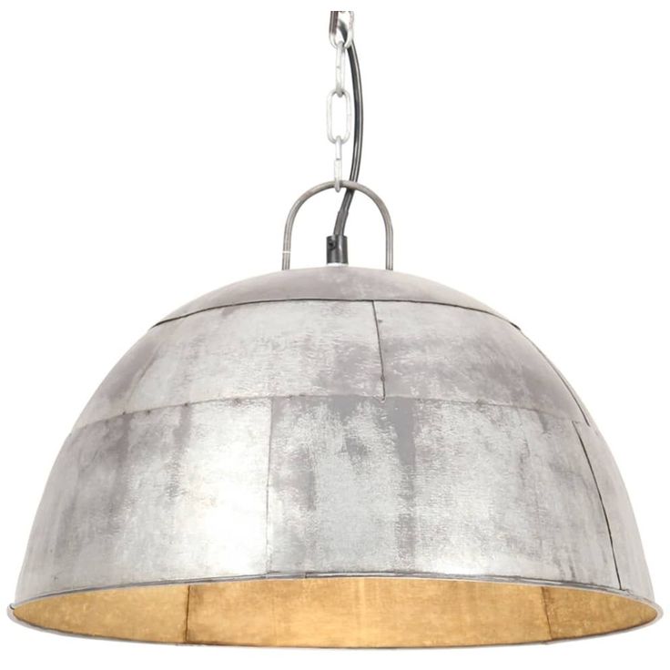 Teollistyylinen riippuvalaisin 25 w hopea pyöreä 41 cm e27_1