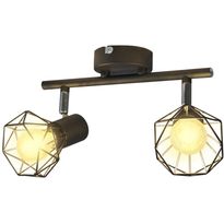Teollistyylinen vaijerirunko spottivalo 2 led polttimoa