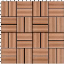Terassilaatat 11 kpl WPC 30x30 cm 1m² ruskea