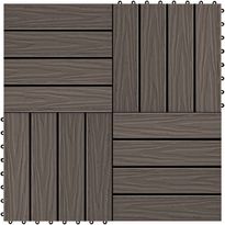 Terassilaatat 11 kpl WPC 30x30 cm 1m² tummanruskea