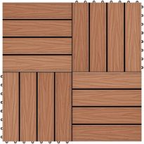 Terassilaatat 11 kpl WPC 30x30 cm 1m² vaaleanruskea