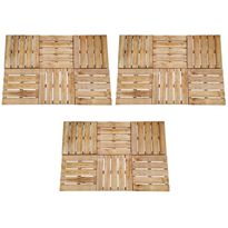 Terassilaatat 18 kpl 50x50 cm puu ruskea