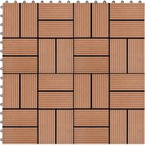 Terassilaatat 22 kpl 30x30 cm 2 m² puukomposiitti ruskea