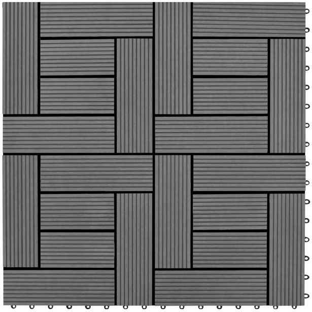 Terassilaatat 22 kpl 30x30cm 2m² puukomposiitti harmaa